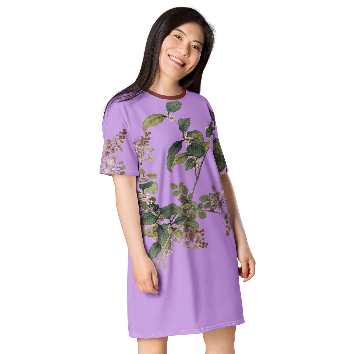 The Spirit of Flowers in Twelve Months｜Osmanthus and Crape Myrtle in Bloom｜T-shirt dress｜Lilac