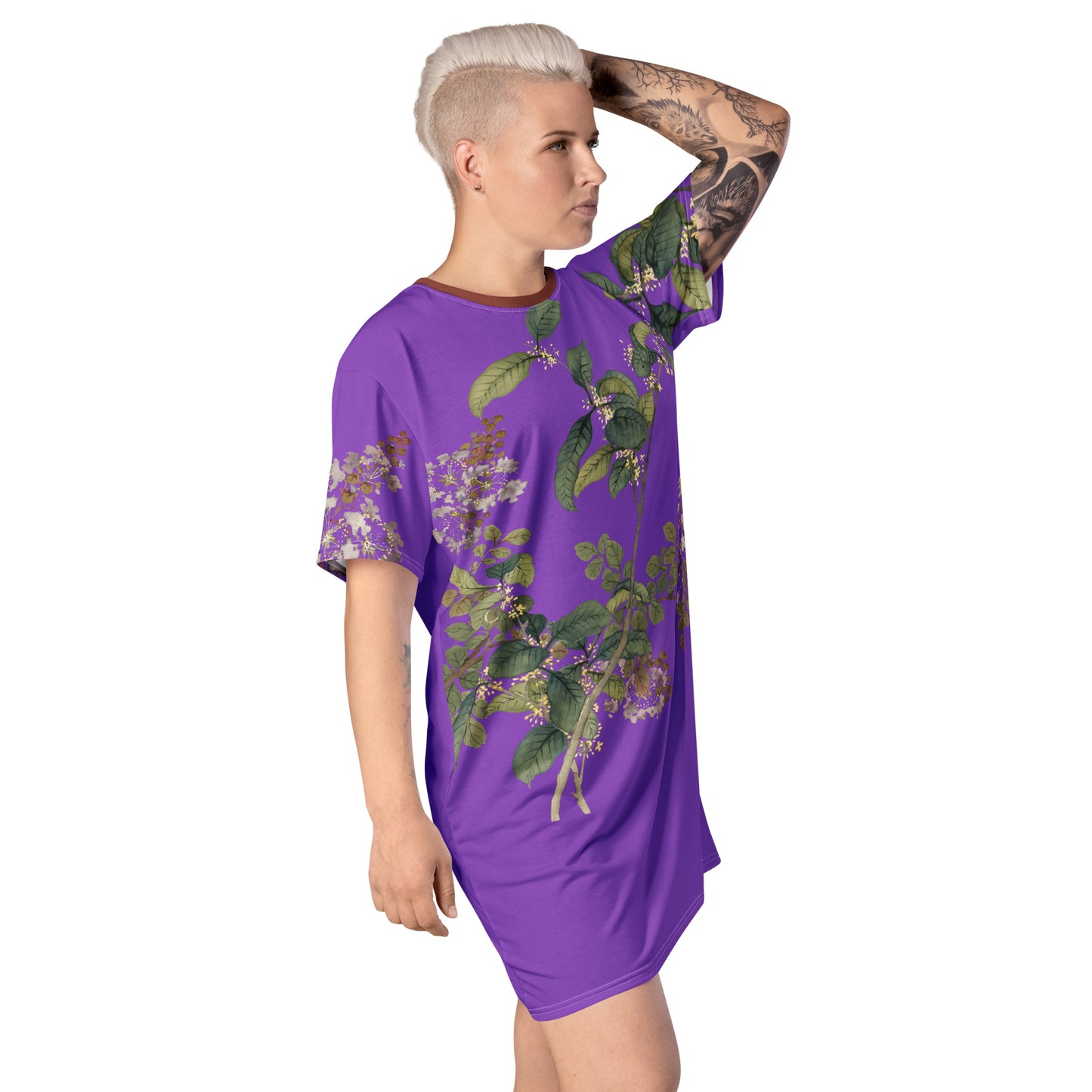 The Spirit of Flowers in Twelve Months｜Osmanthus and Crape Myrtle in Bloom｜T-shirt dress｜Purple