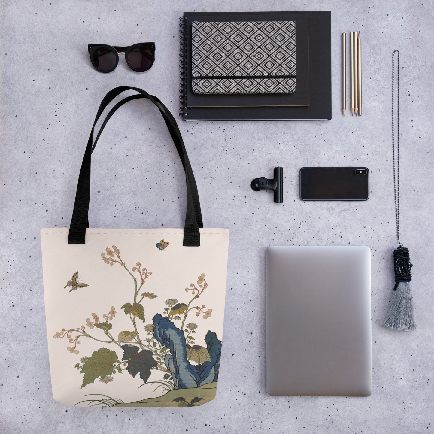 Kesi Flower Album｜Begonia Blossoms｜Tote bag｜Fish belly white