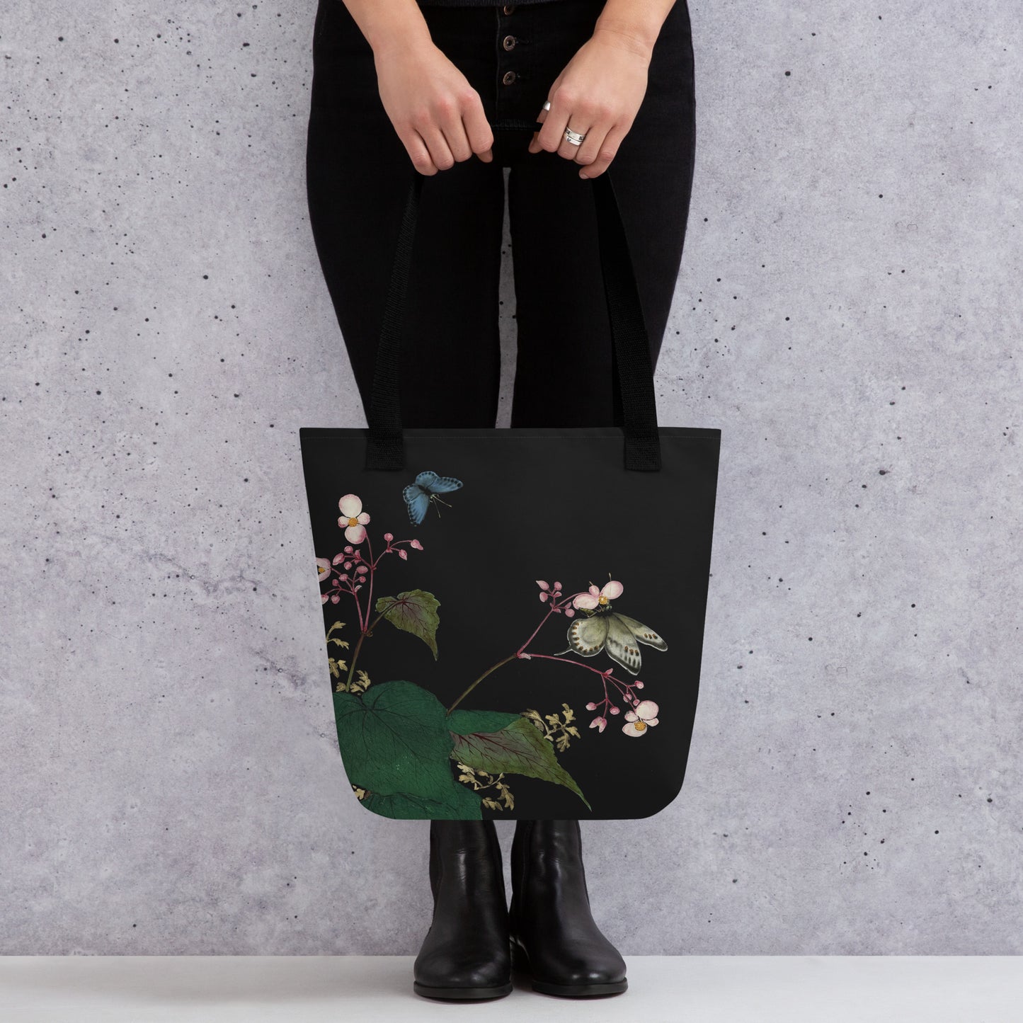 Cats And Butterflies Of Longevity｜Butterflies amidst the Begonia in Bloom｜Tote bag