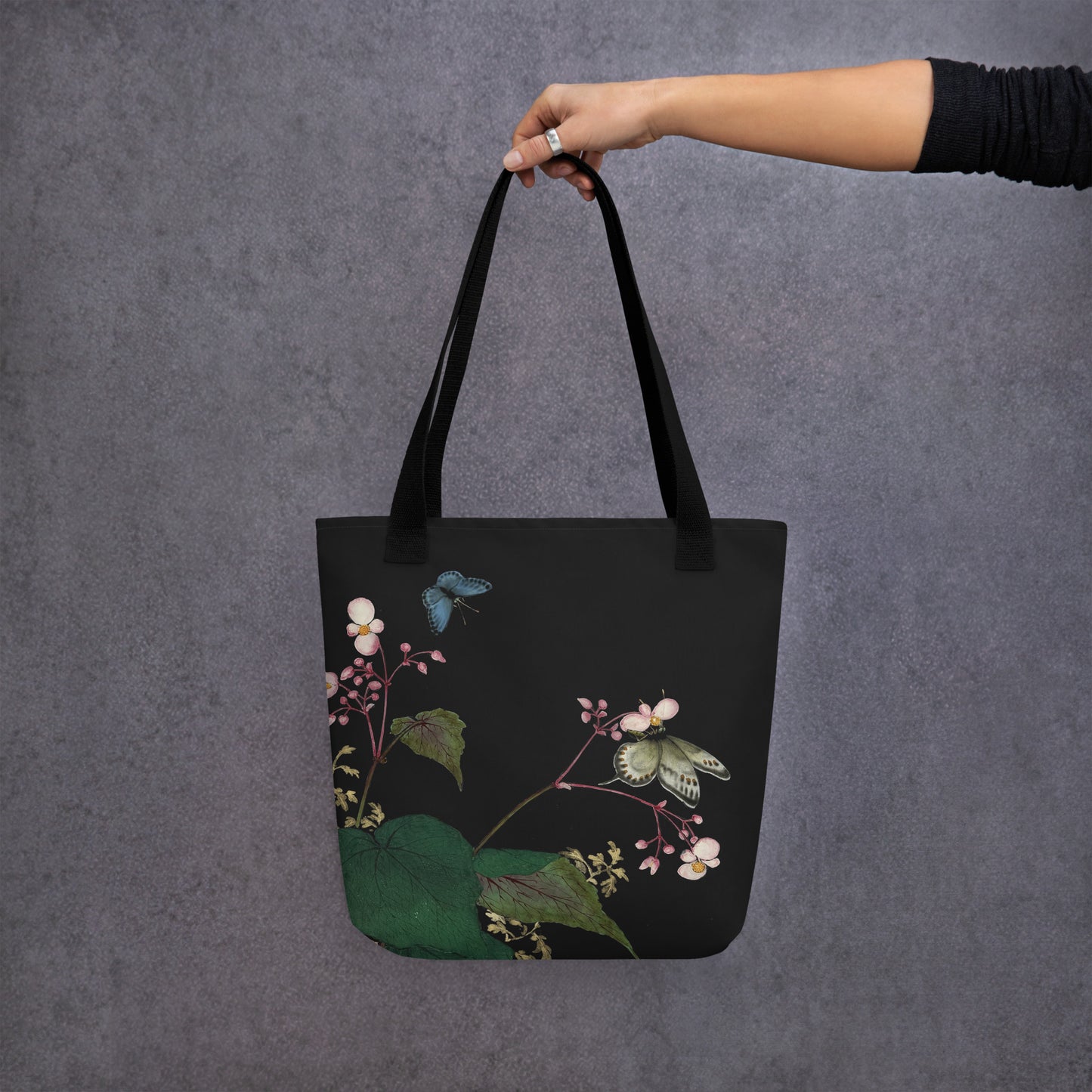 Cats And Butterflies Of Longevity｜Butterflies amidst the Begonia in Bloom｜Tote bag