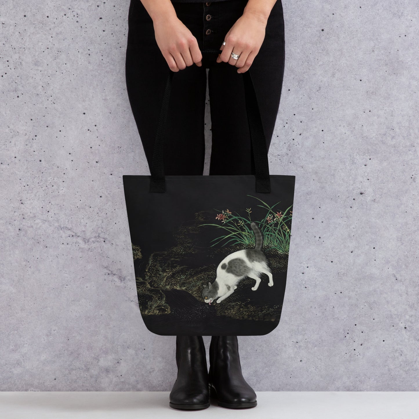 Cats And Butterflies Of Longevity｜Two Cats amidst the Orchids in Bloom｜Tote bag