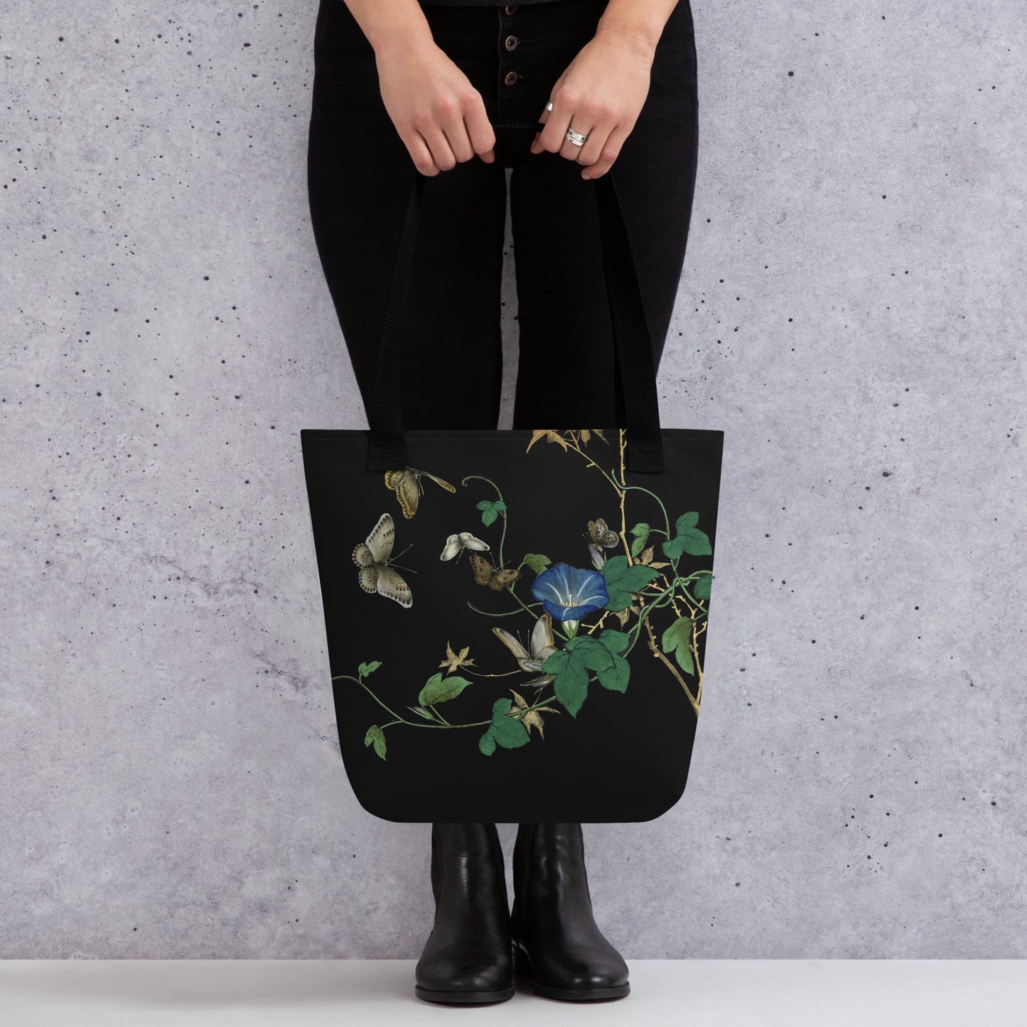 Cats And Butterflies Of Longevity｜Butterflies and the White-edged Morning Glory in Bloom｜Tote bag