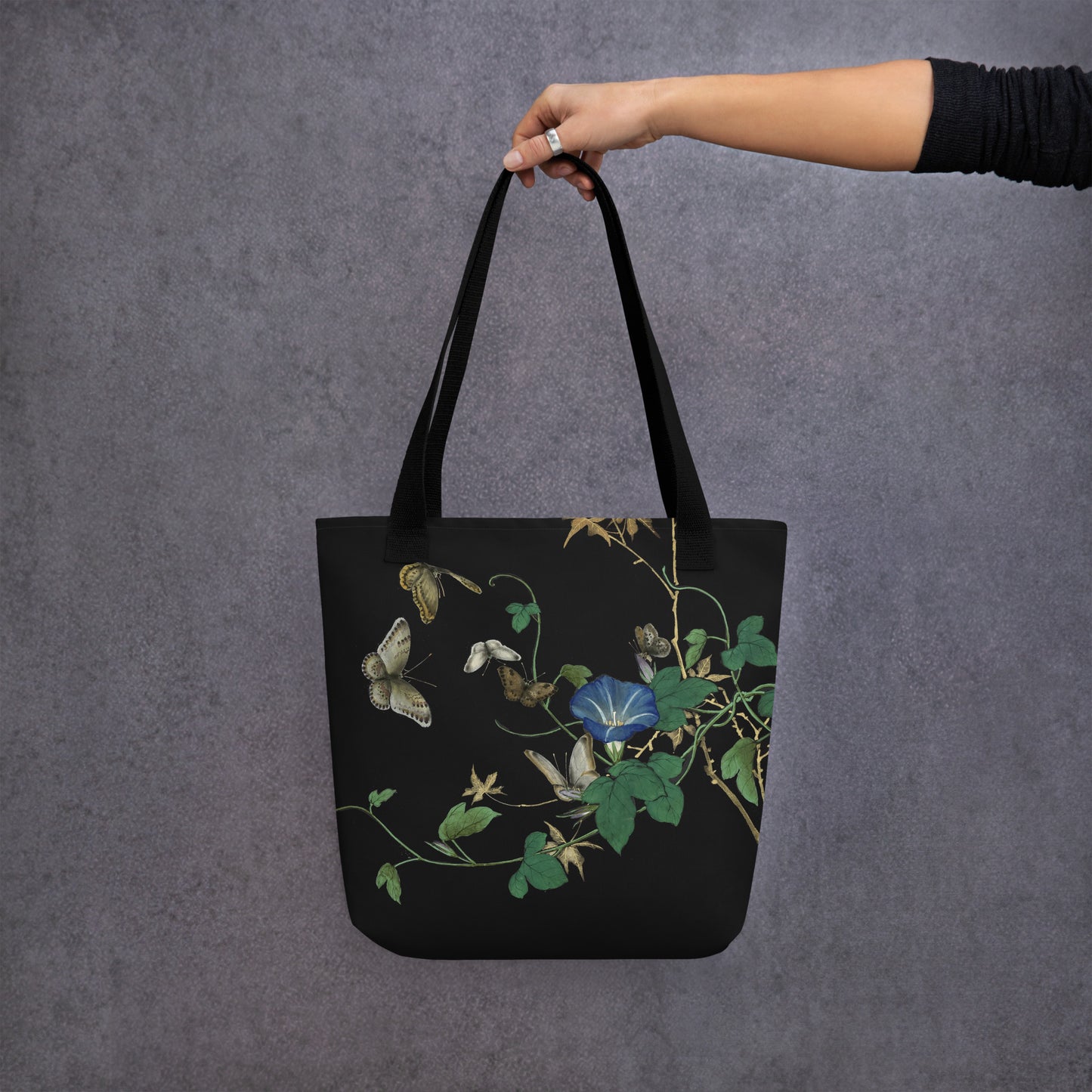 Cats And Butterflies Of Longevity｜Butterflies and the White-edged Morning Glory in Bloom｜Tote bag