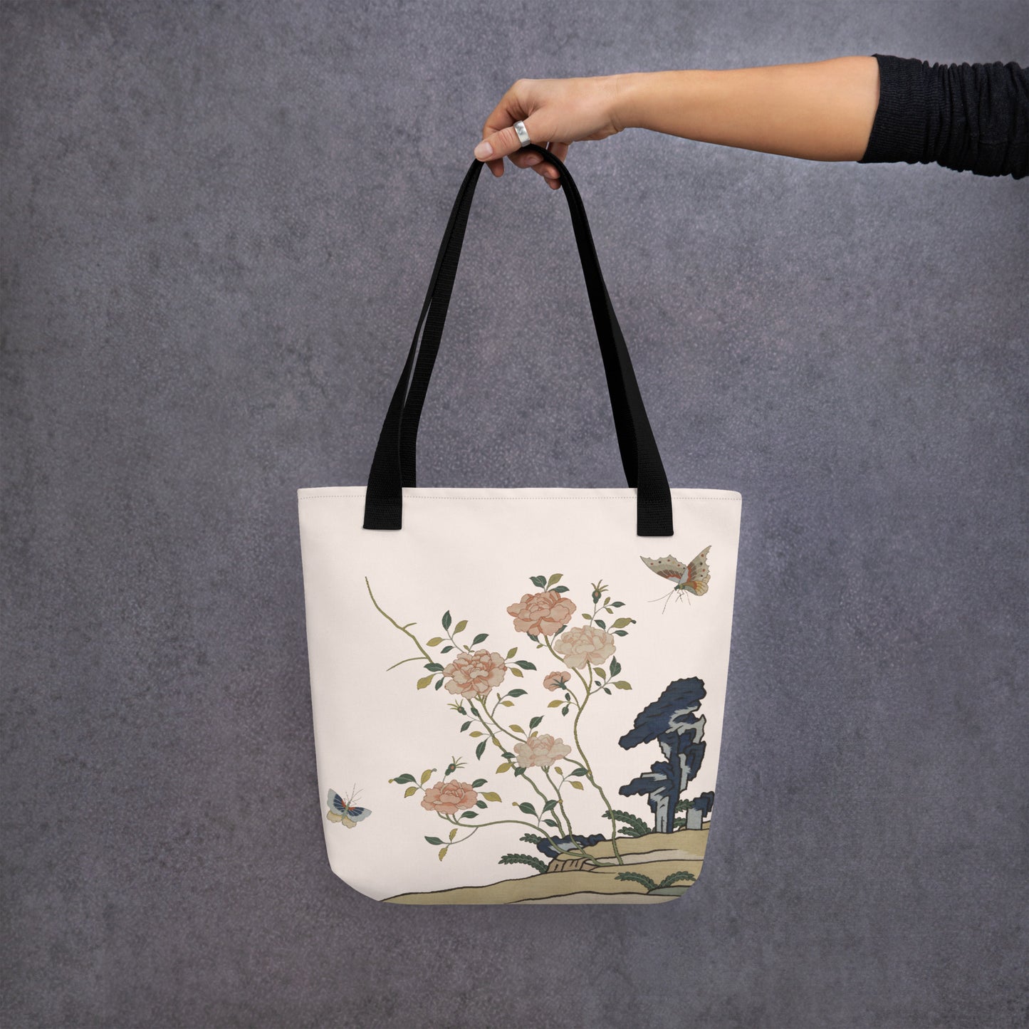 Kesi Flower Album｜Red Roses｜Tote bag｜Fish belly white