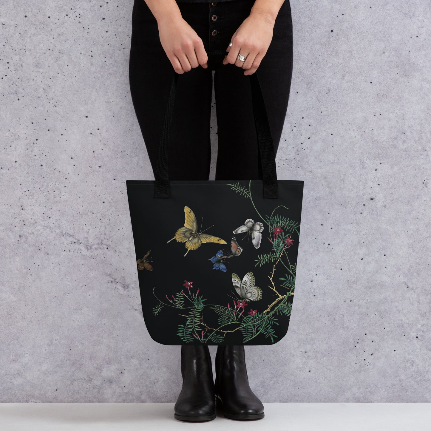 Cats And Butterflies Of Longevity｜Butterflies amidst the Cypress Vine in Bloom｜Tote bag