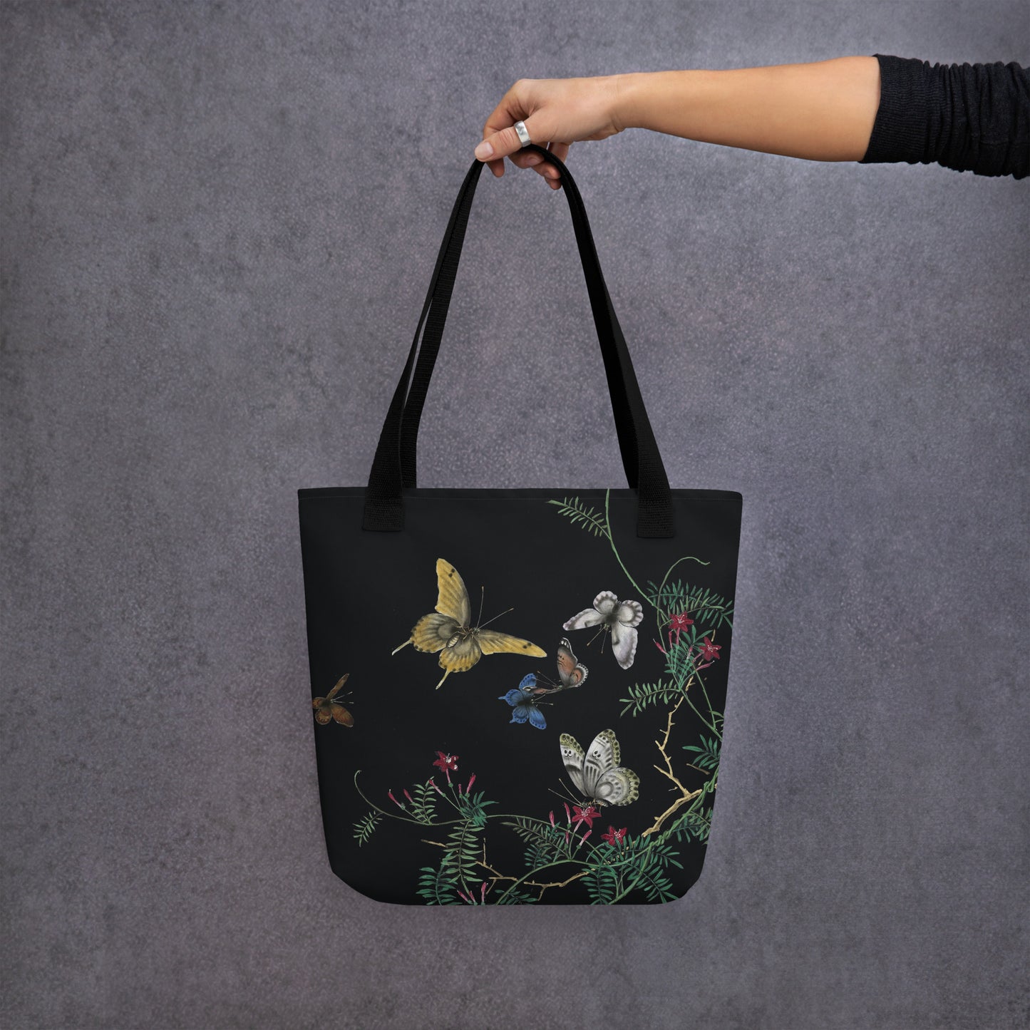 Cats And Butterflies Of Longevity｜Butterflies amidst the Cypress Vine in Bloom｜Tote bag