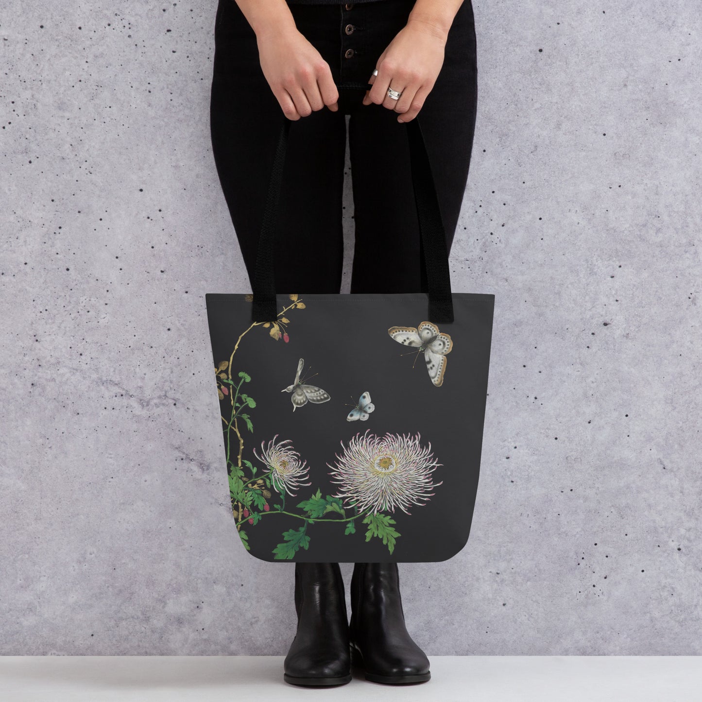 Cats And Butterflies Of Longevity｜Butterflies by the Chrysanthemum in Bloom｜Tote bag