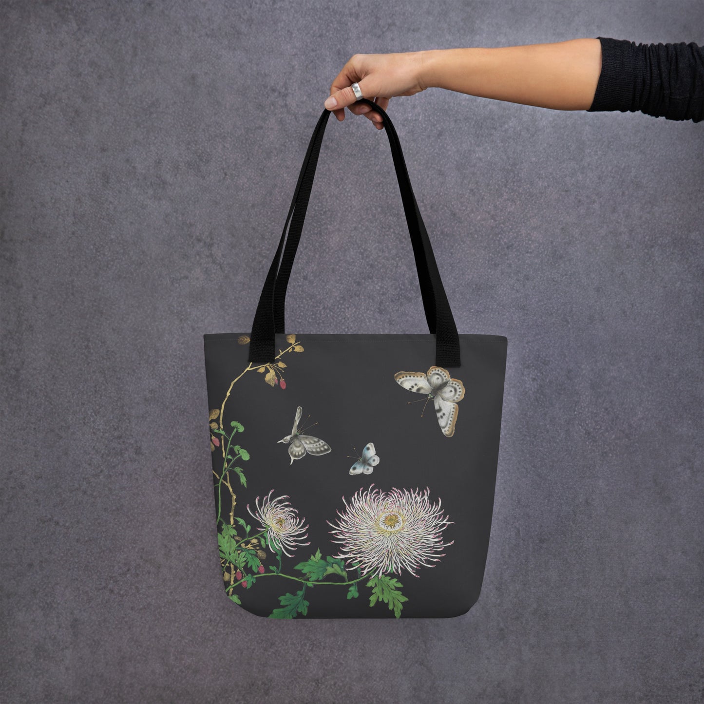 Cats And Butterflies Of Longevity｜Butterflies by the Chrysanthemum in Bloom｜Tote bag