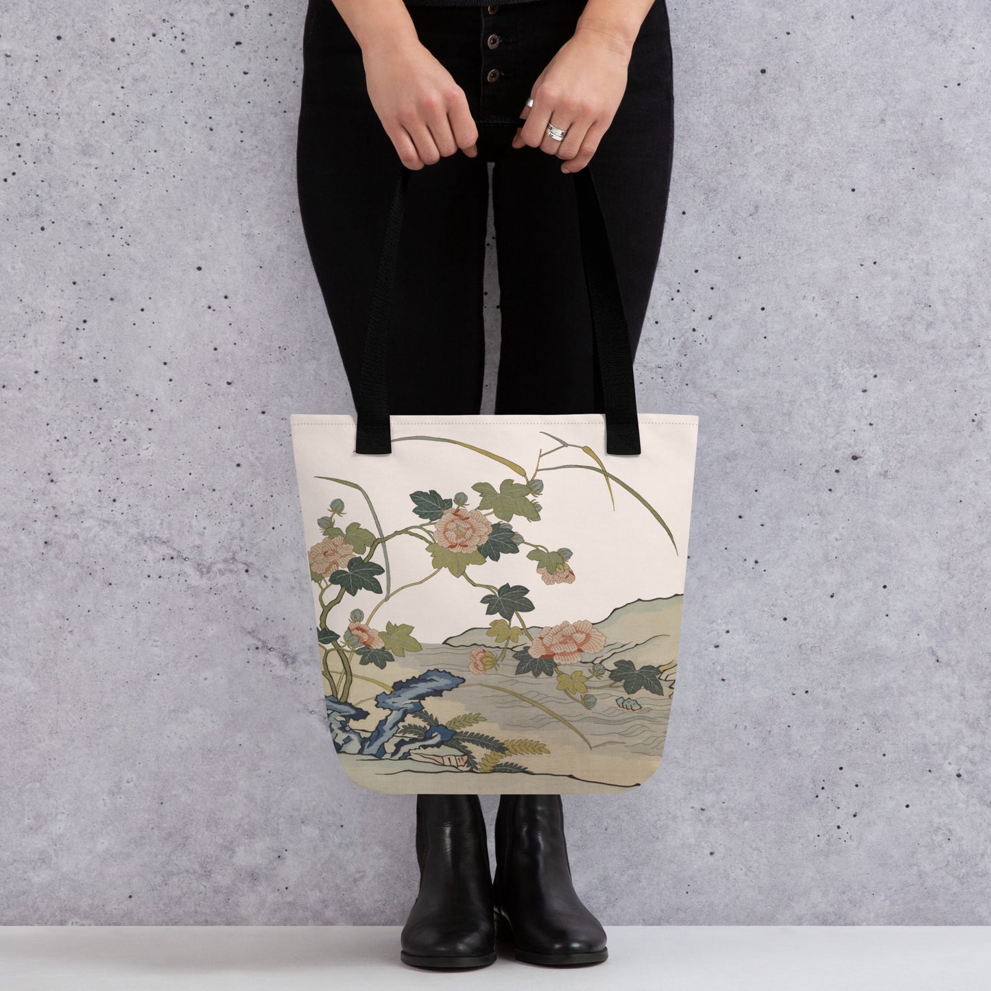 Kesi Flower Album｜Hibiscus by the Water｜Tote bag｜Fish belly white