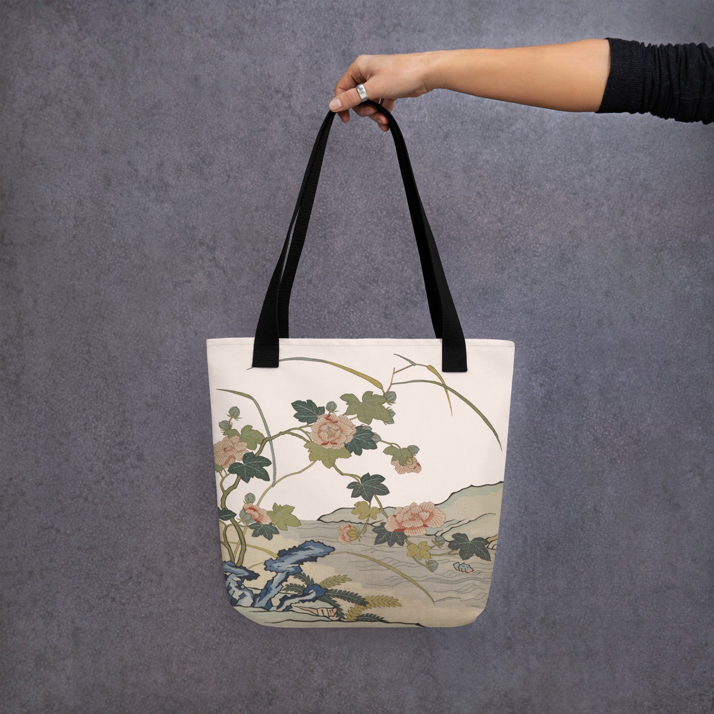 Kesi Flower Album｜Hibiscus by the Water｜Tote bag｜Fish belly white