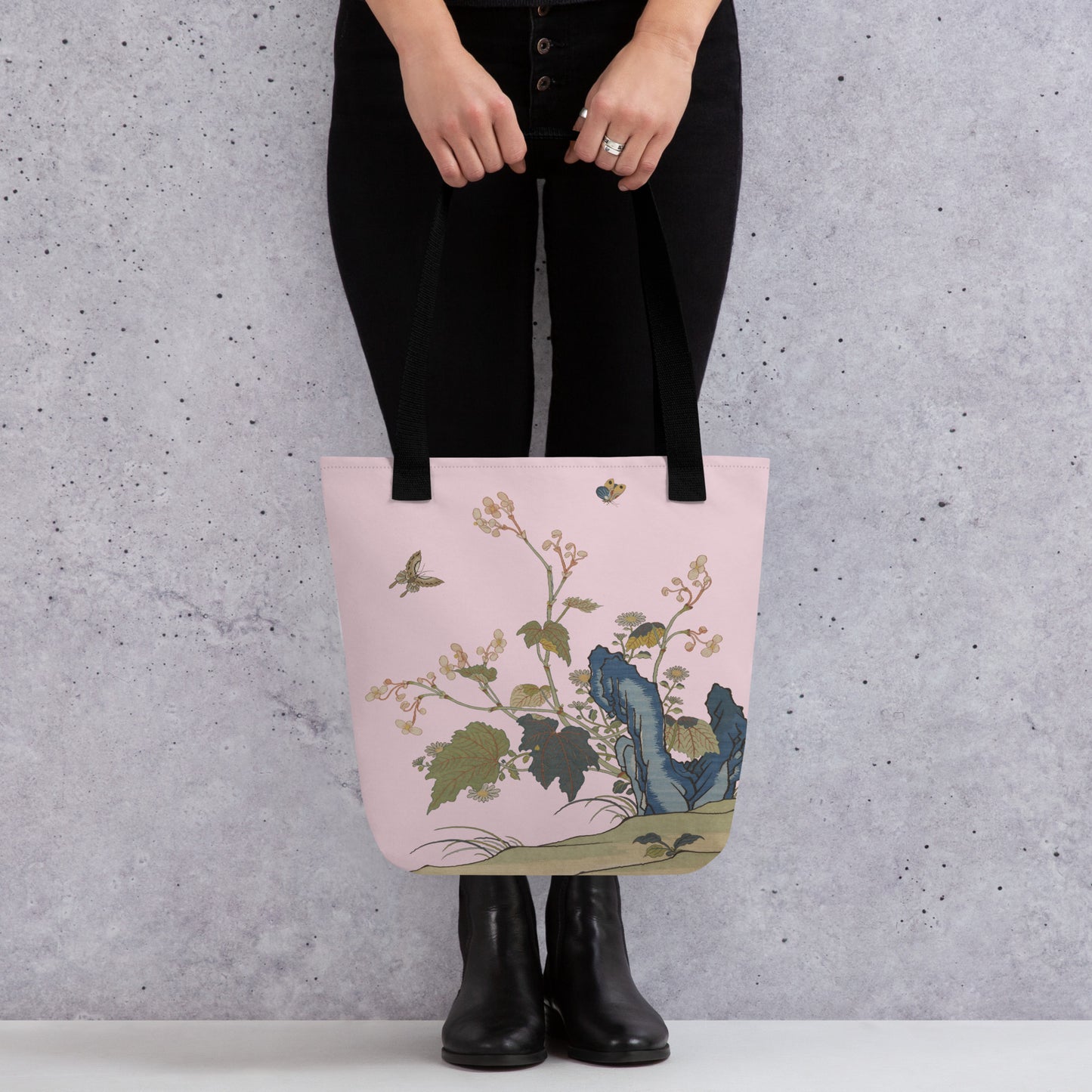 Kesi Flower Album｜Begonia Blossoms｜Tote bag｜Pale pinkish gray