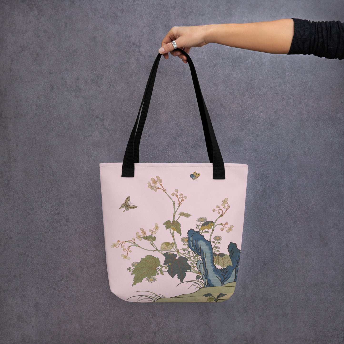 Kesi Flower Album｜Begonia Blossoms｜Tote bag｜Pale pinkish gray