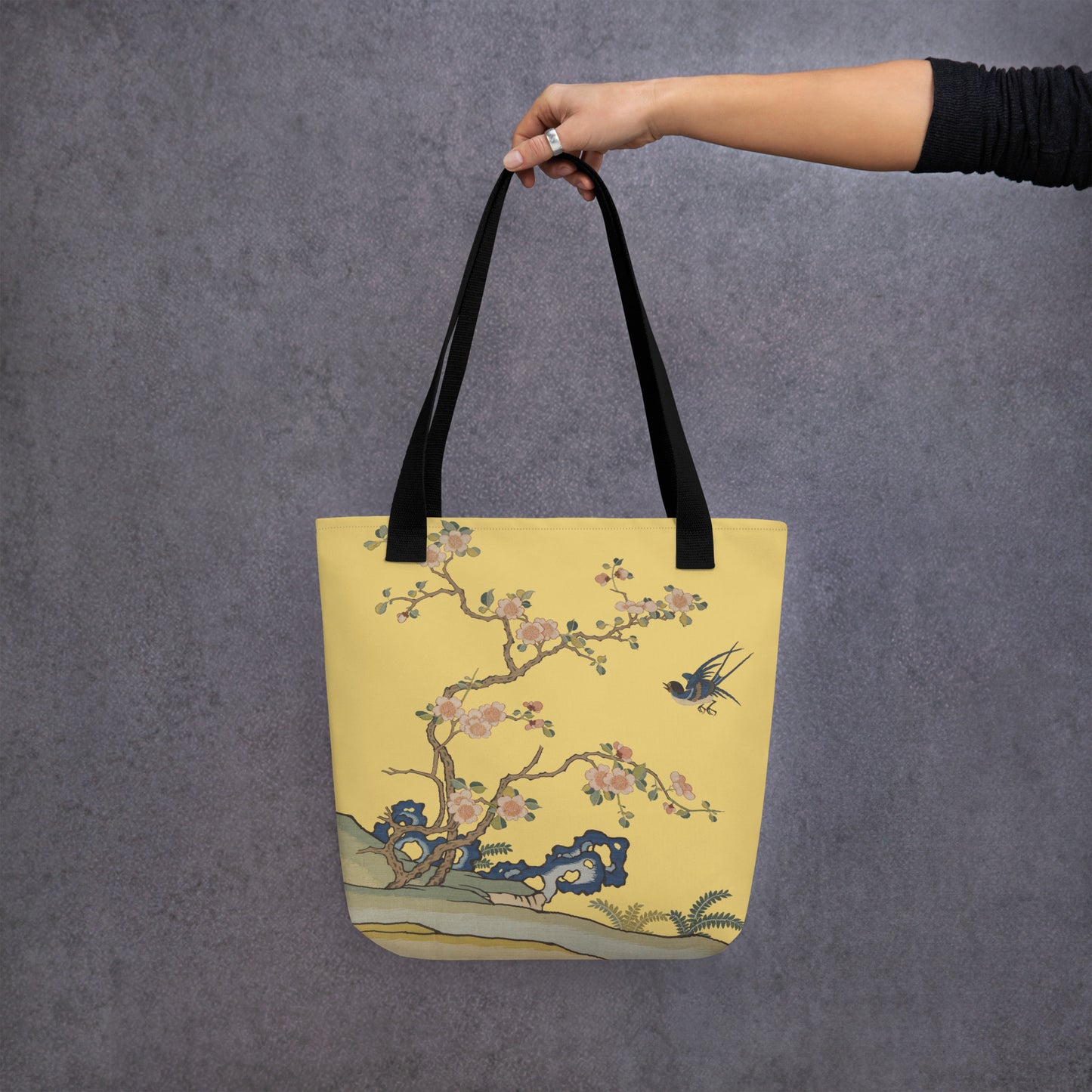 Kesi Flower Album｜Swallow in Flight, Harbinger of Spring｜Tote bag｜Gold