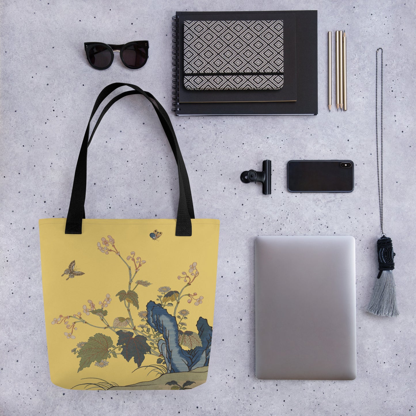 Kesi Flower Album｜Begonia Blossoms｜Tote bag｜Gold