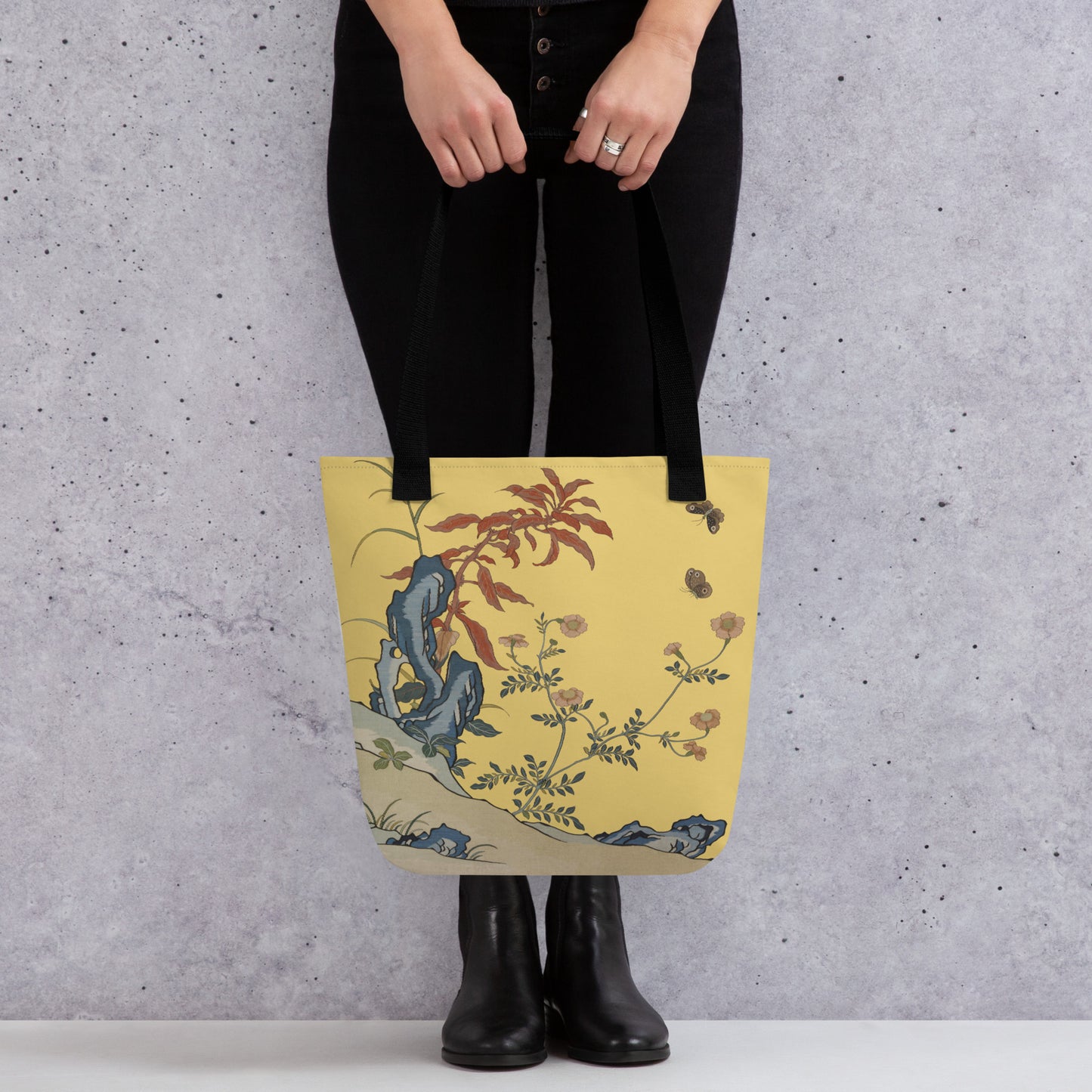 Kesi Flower Album｜Butterflies and Flowers｜Tote bag｜Gold