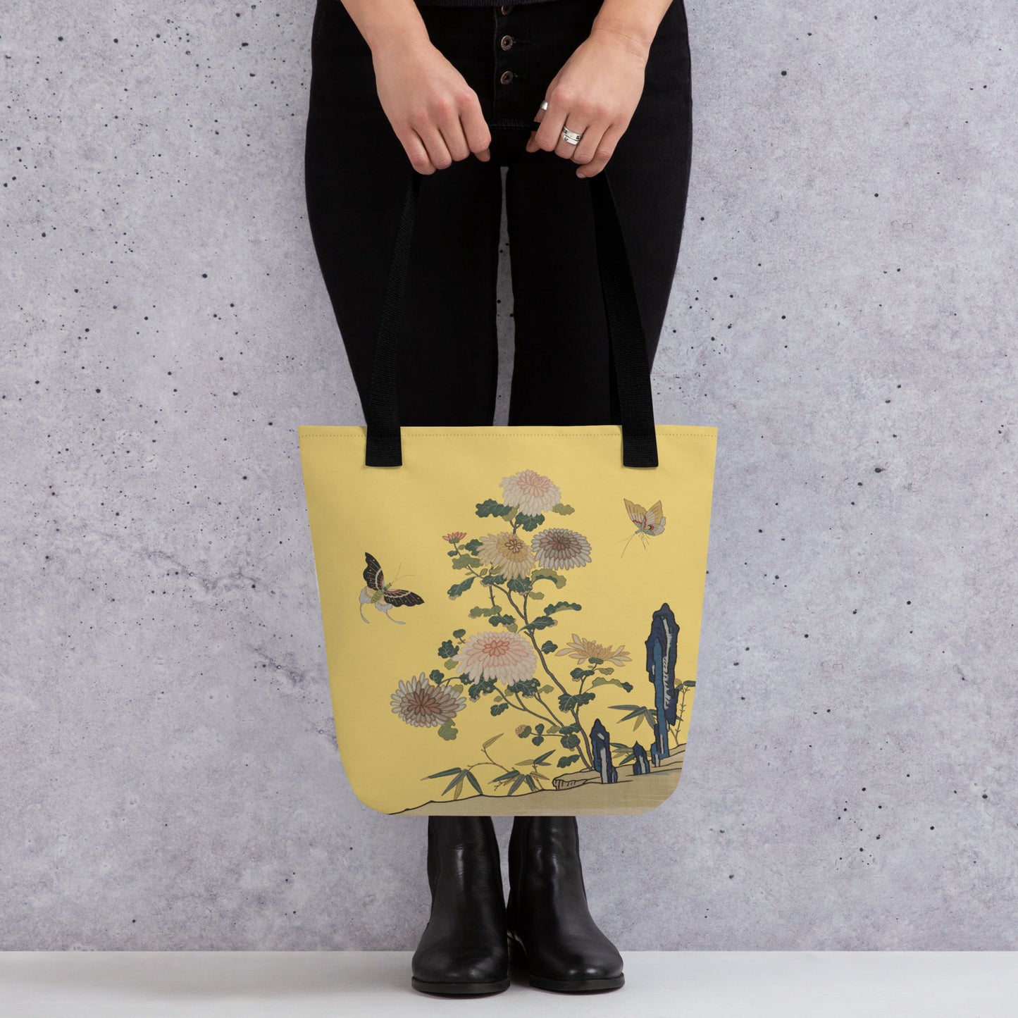 Kesi Flower Album｜Chrysanthemums and Butterflies｜Tote bag｜Gold