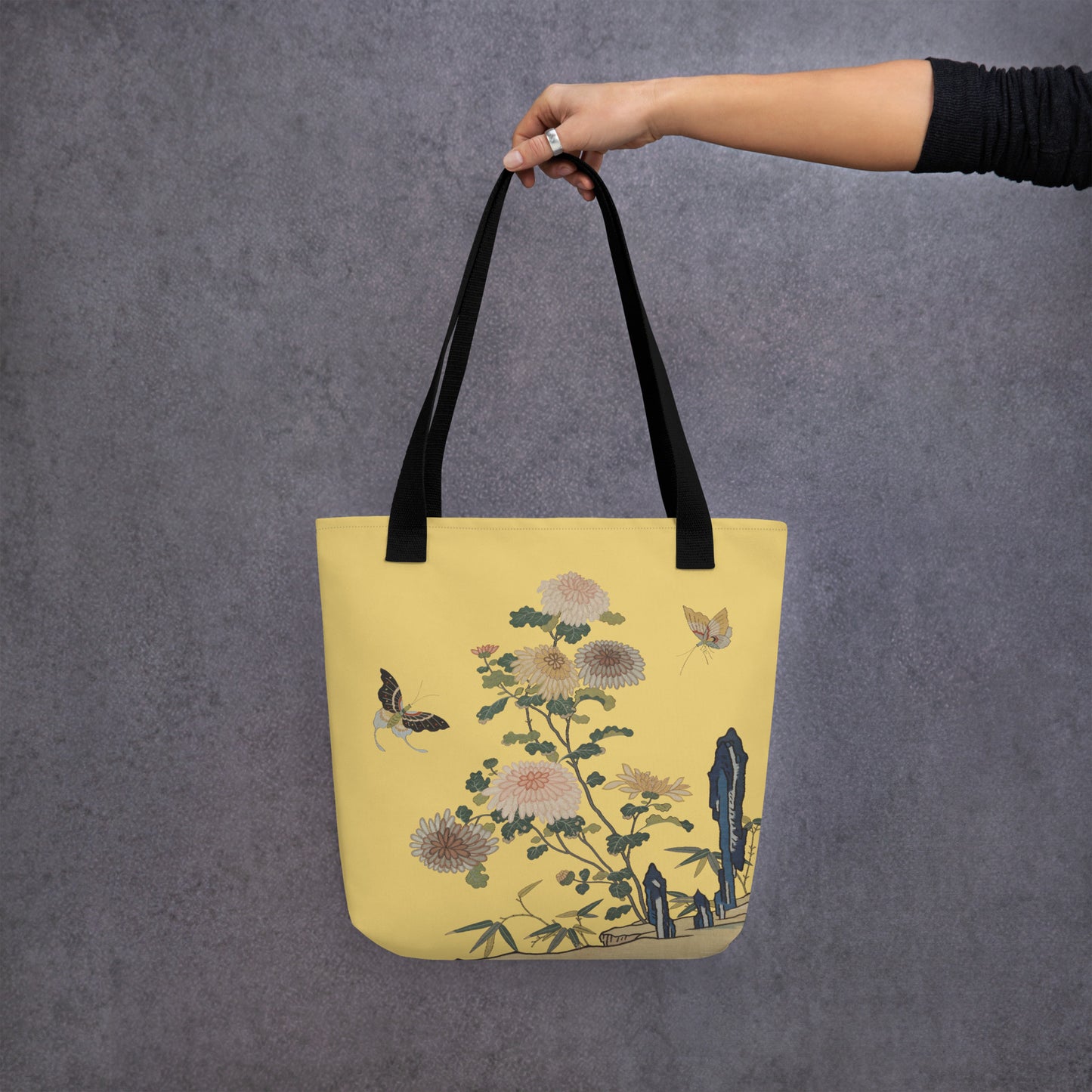 Kesi Flower Album｜Chrysanthemums and Butterflies｜Tote bag｜Gold