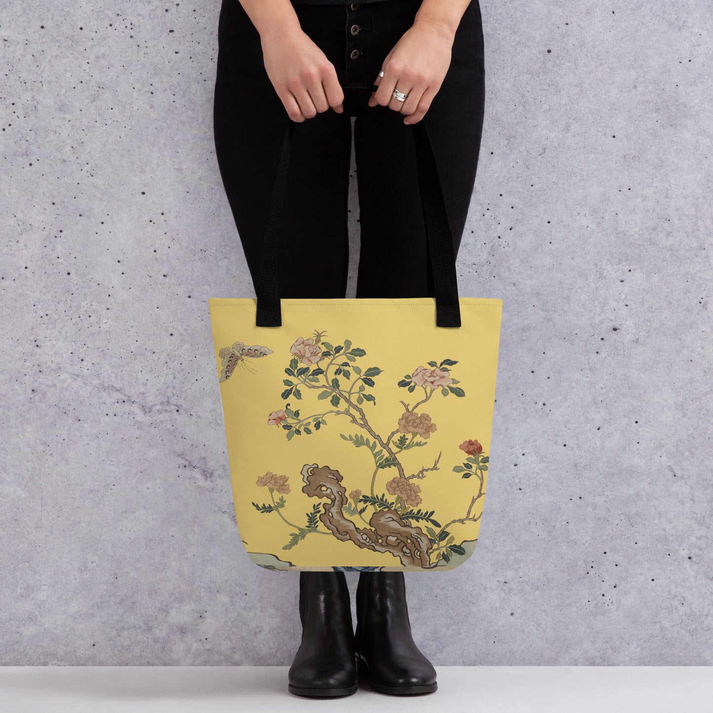 Kesi Flower Album｜Camellia and Butterfly｜Tote bag｜Gold