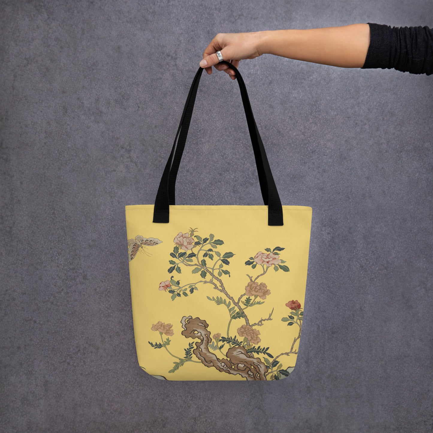 Kesi Flower Album｜Camellia and Butterfly｜Tote bag｜Gold