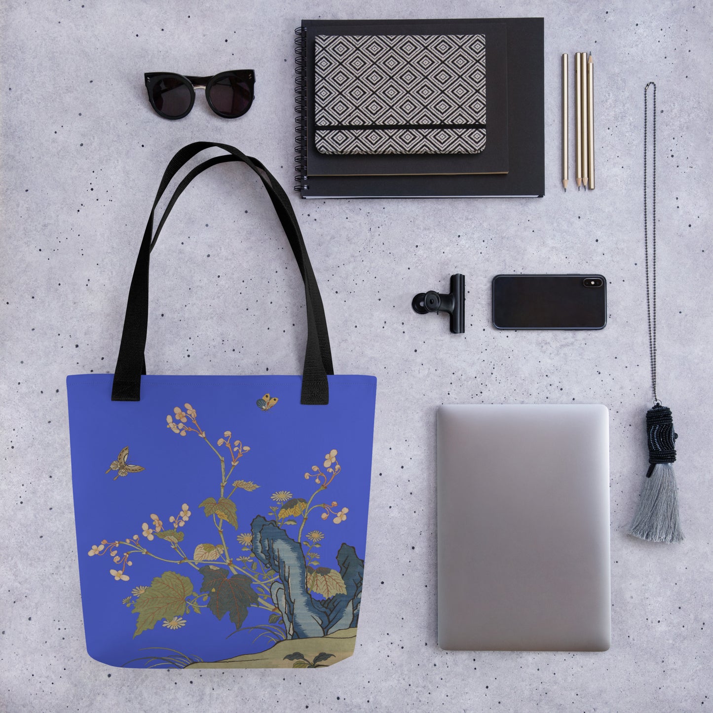 Kesi Flower Album｜Begonia Blossoms｜Tote bag｜Royal blue