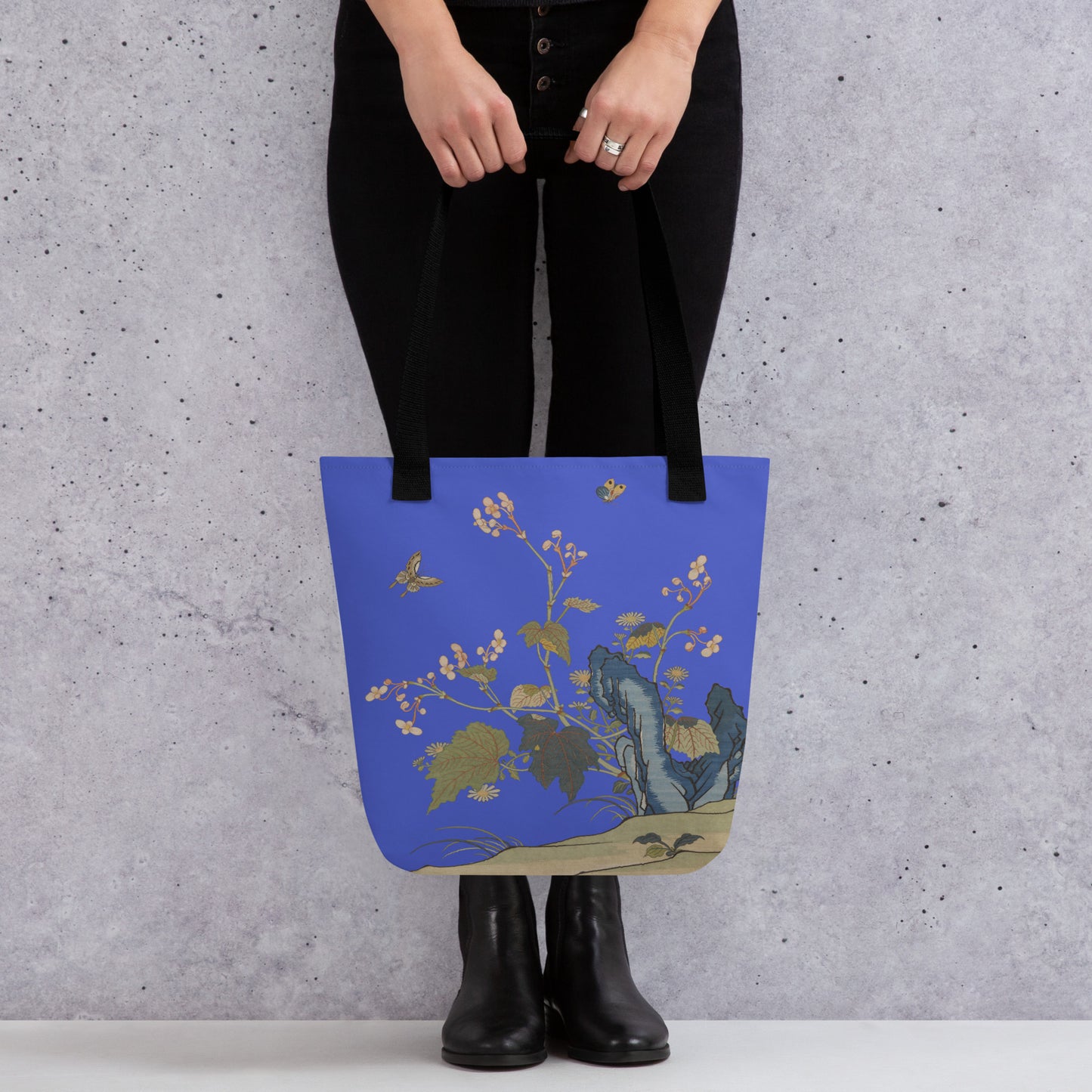 Kesi Flower Album｜Begonia Blossoms｜Tote bag｜Royal blue