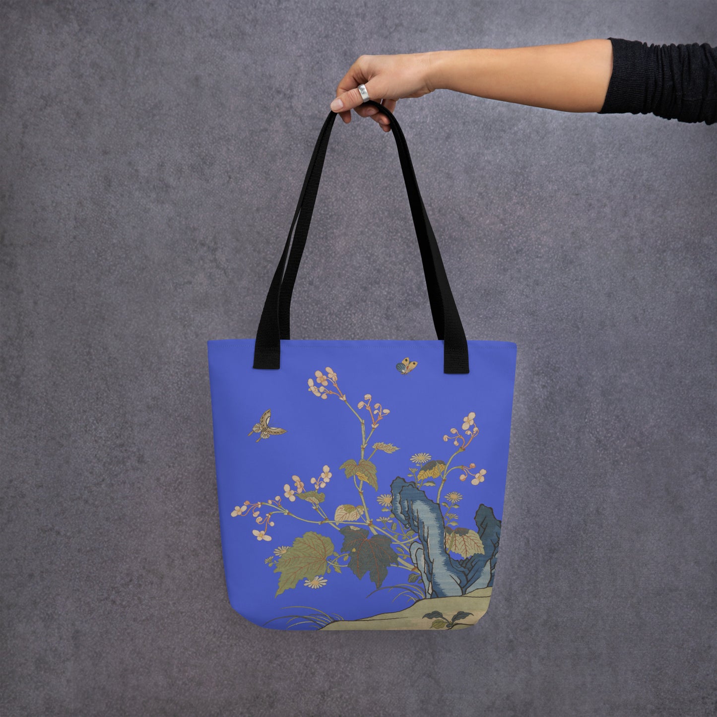 Kesi Flower Album｜Begonia Blossoms｜Tote bag｜Royal blue