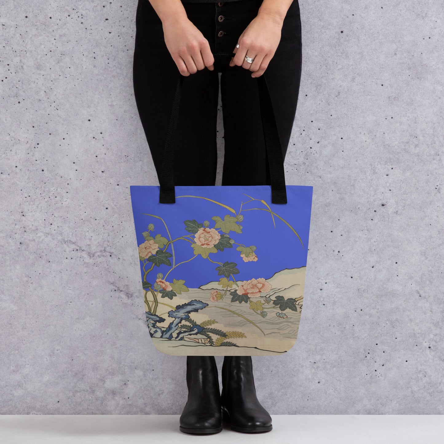 Kesi Flower Album｜Hibiscus by the Water｜Tote bag｜Royal blue