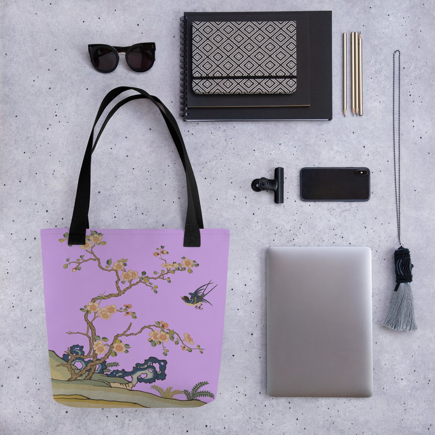 Kesi Flower Album｜Swallow in Flight, Harbinger of Spring｜Tote bag｜Lilac