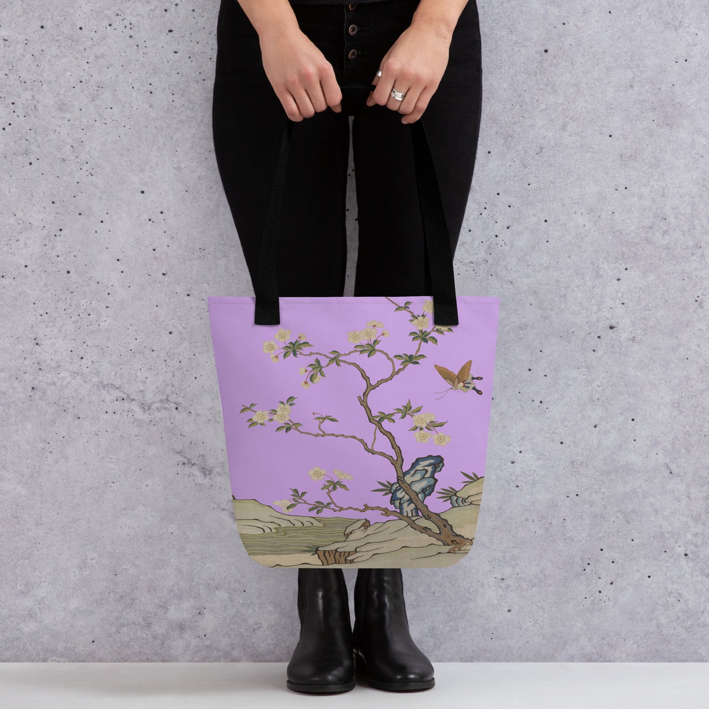 Kesi Flower Album｜Plum Blossoms and Butterfly｜Tote bag｜Lilac