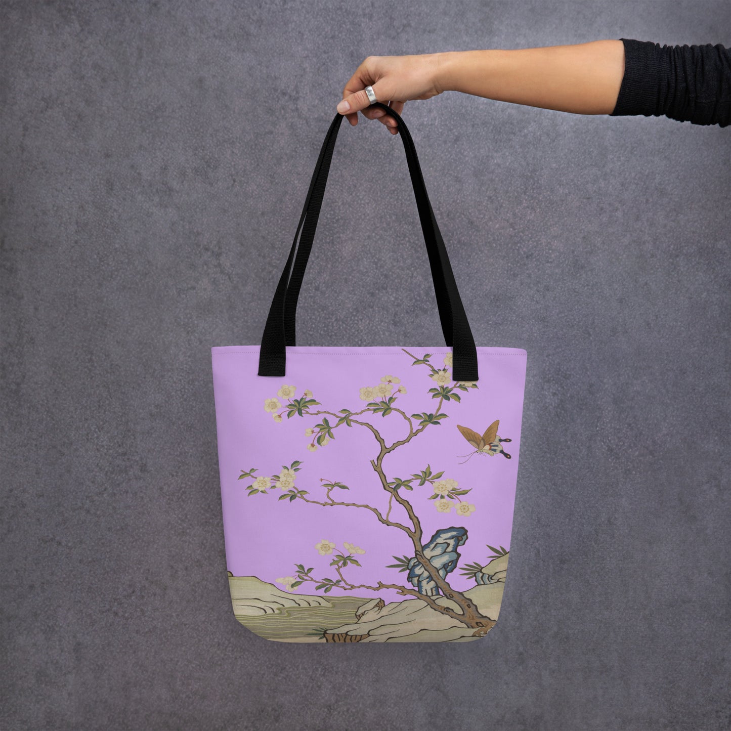 Kesi Flower Album｜Plum Blossoms and Butterfly｜Tote bag｜Lilac