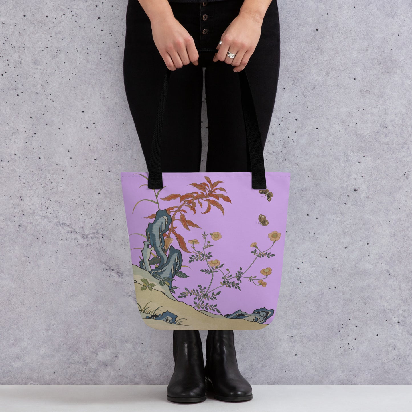 Kesi Flower Album｜Butterflies and Flowers｜Tote bag｜Lilac