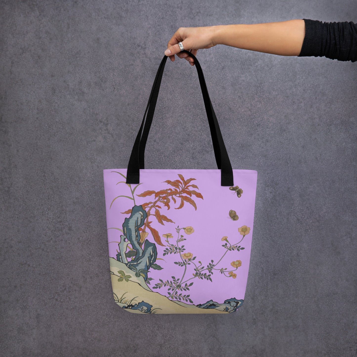 Kesi Flower Album｜Butterflies and Flowers｜Tote bag｜Lilac