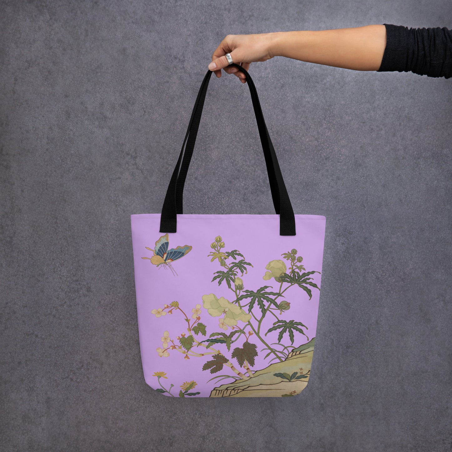 Kesi Flower Album｜Hibiscus and Begonia Blossoms｜Tote bag｜Lilac