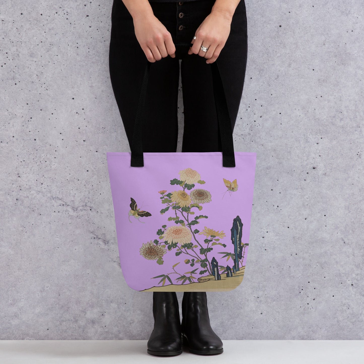 Kesi Flower Album｜Chrysanthemums and Butterflies｜Tote bag｜Lilac