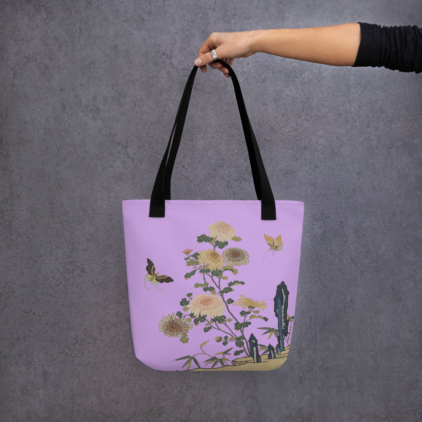 Kesi Flower Album｜Chrysanthemums and Butterflies｜Tote bag｜Lilac