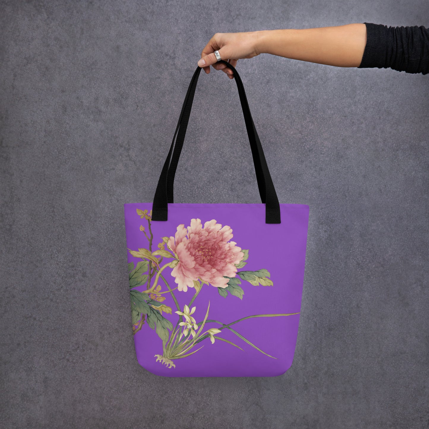 The Spirit of Flowers in Twelve Months｜Orchid and Tree Peony in Bloom｜Tote bag｜Purple