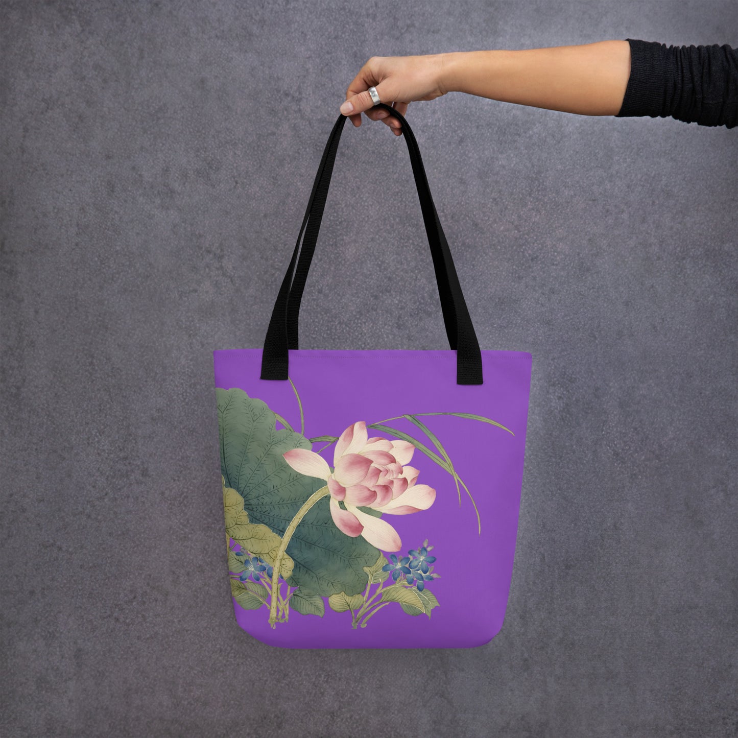 The Spirit of Flowers in Twelve Months｜Lotus in Bloom｜Tote bag｜Purple