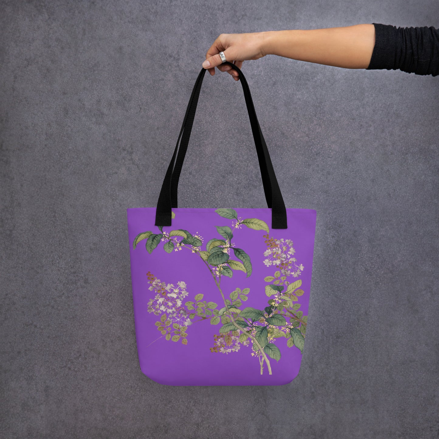 The Spirit of Flowers in Twelve Months｜Osmanthus and Crape Myrtle in Bloom｜Tote bag｜Purple