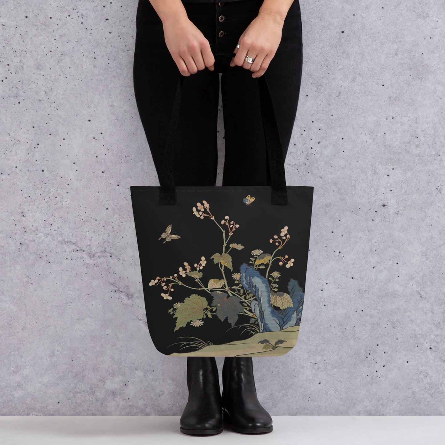 Kesi Flower Album｜Begonia Blossoms｜Tote bag｜Black