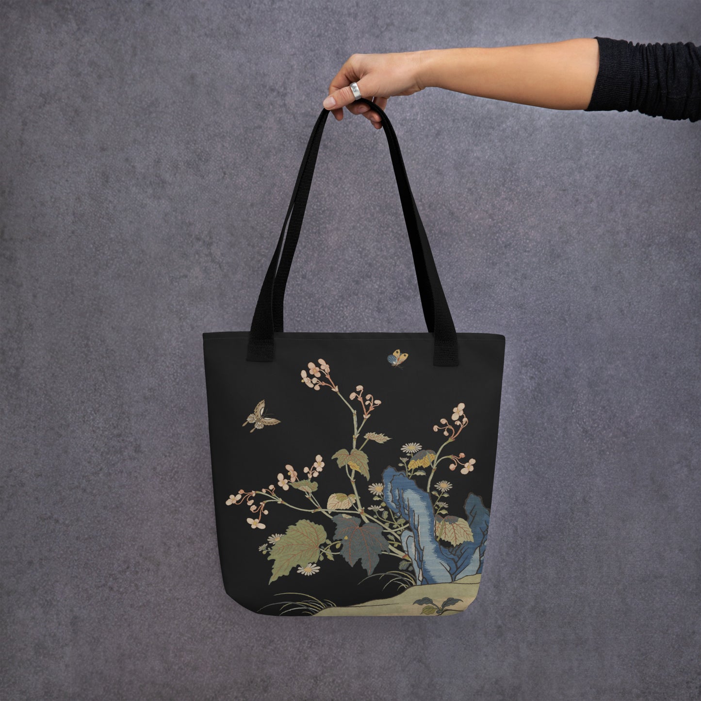 Kesi Flower Album｜Begonia Blossoms｜Tote bag｜Black