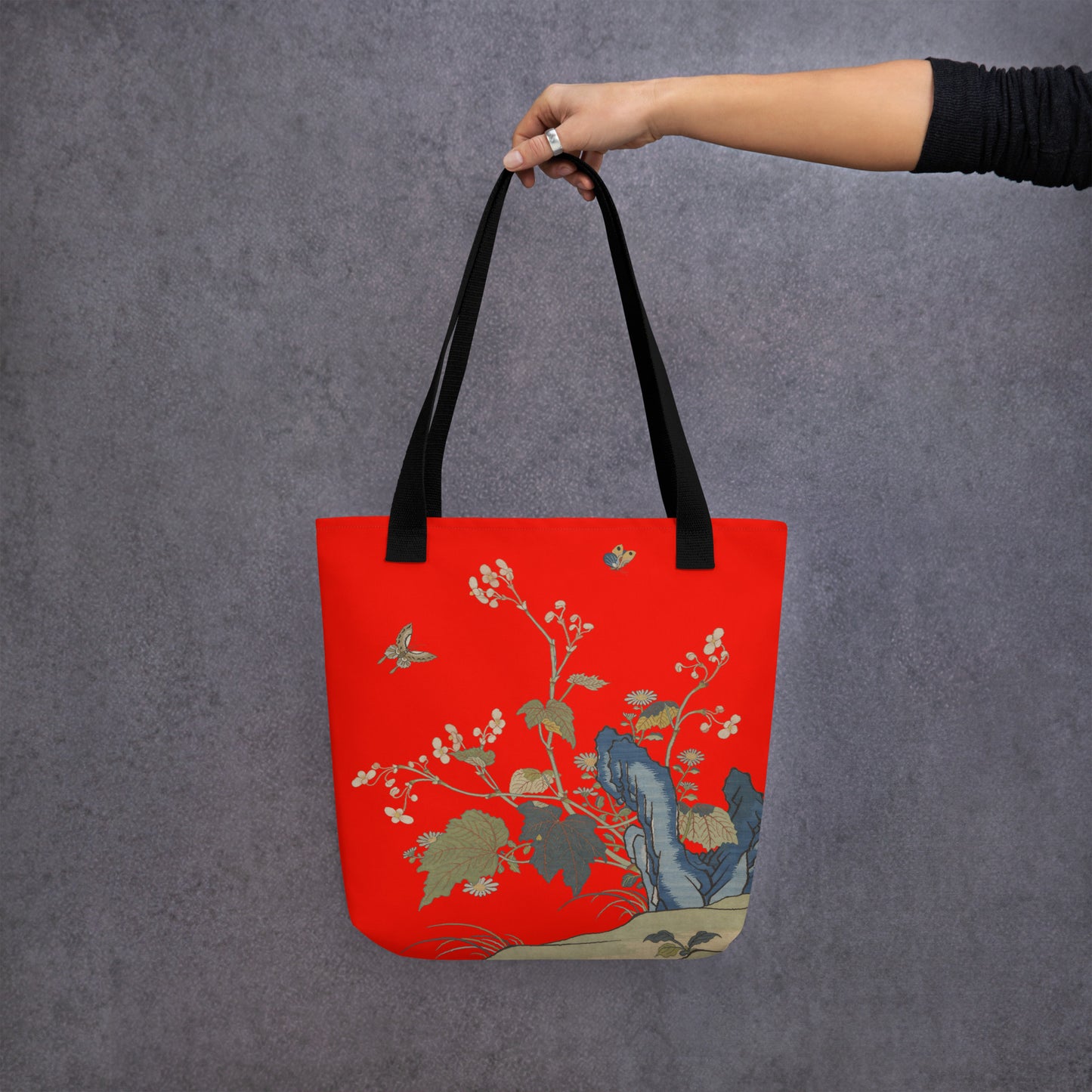 Kesi Flower Album｜Begonia Blossoms｜Tote bag｜Garnet red