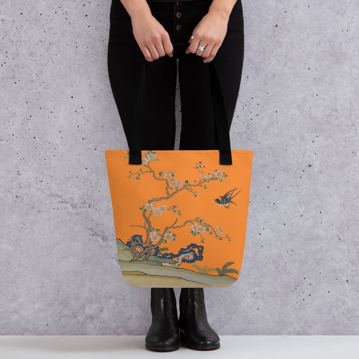 Kesi Flower Album｜Swallow in Flight, Harbinger of Spring｜Tote bag｜Orange