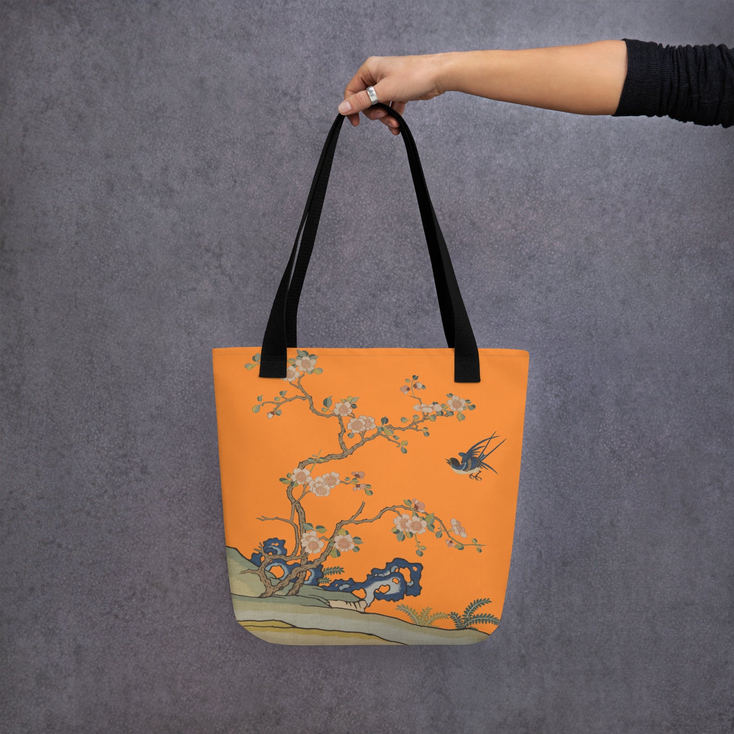 Kesi Flower Album｜Swallow in Flight, Harbinger of Spring｜Tote bag｜Orange