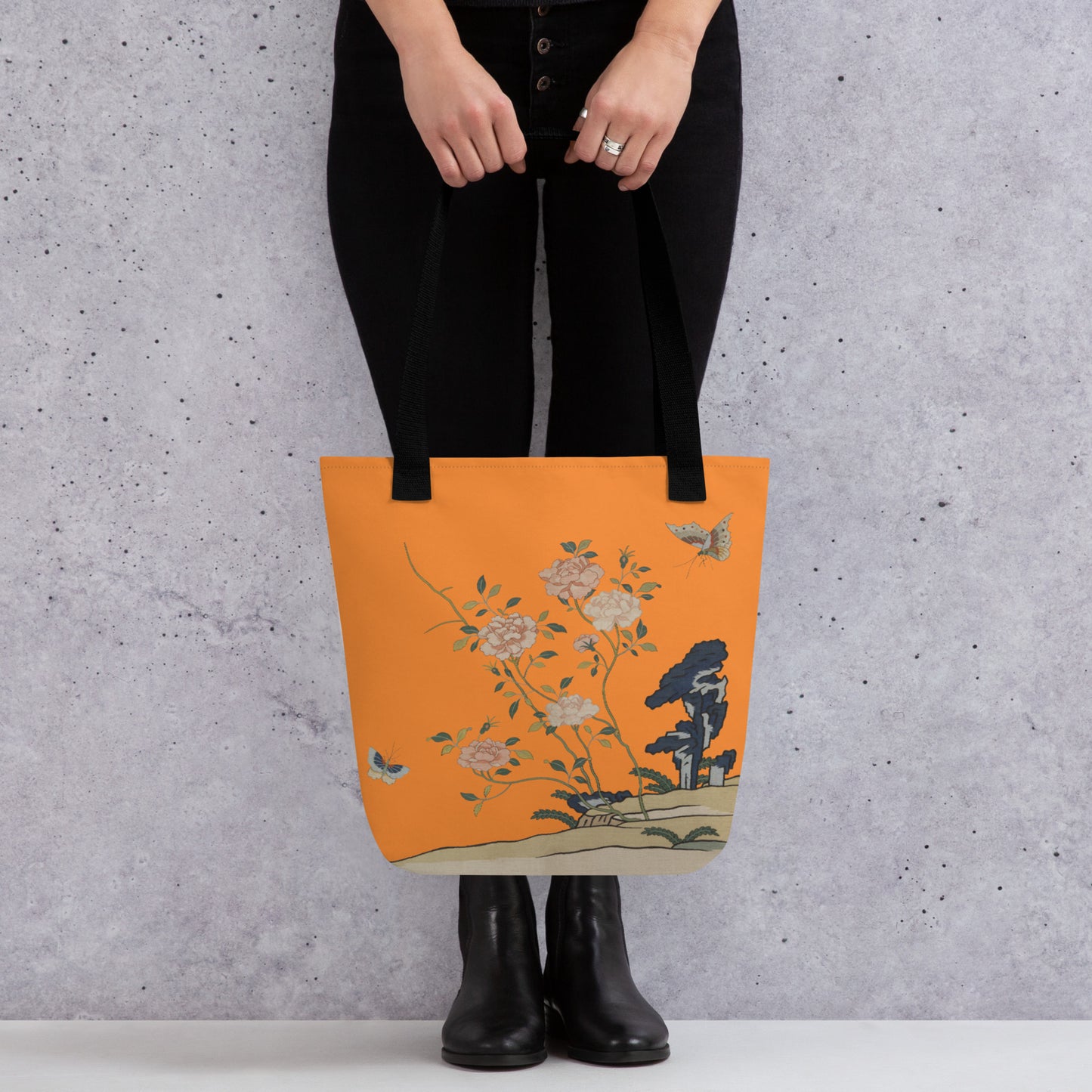 Kesi Flower Album｜Red Roses｜Tote bag｜Orange