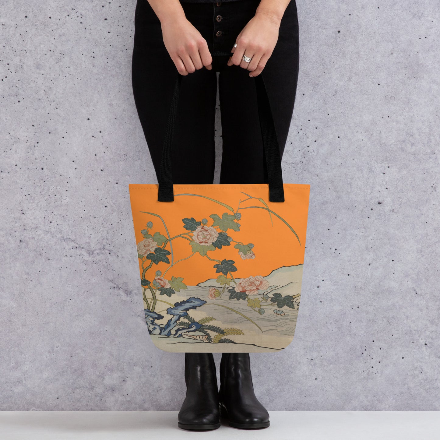 Kesi Flower Album｜Hibiscus by the Water｜Tote bag｜Orange