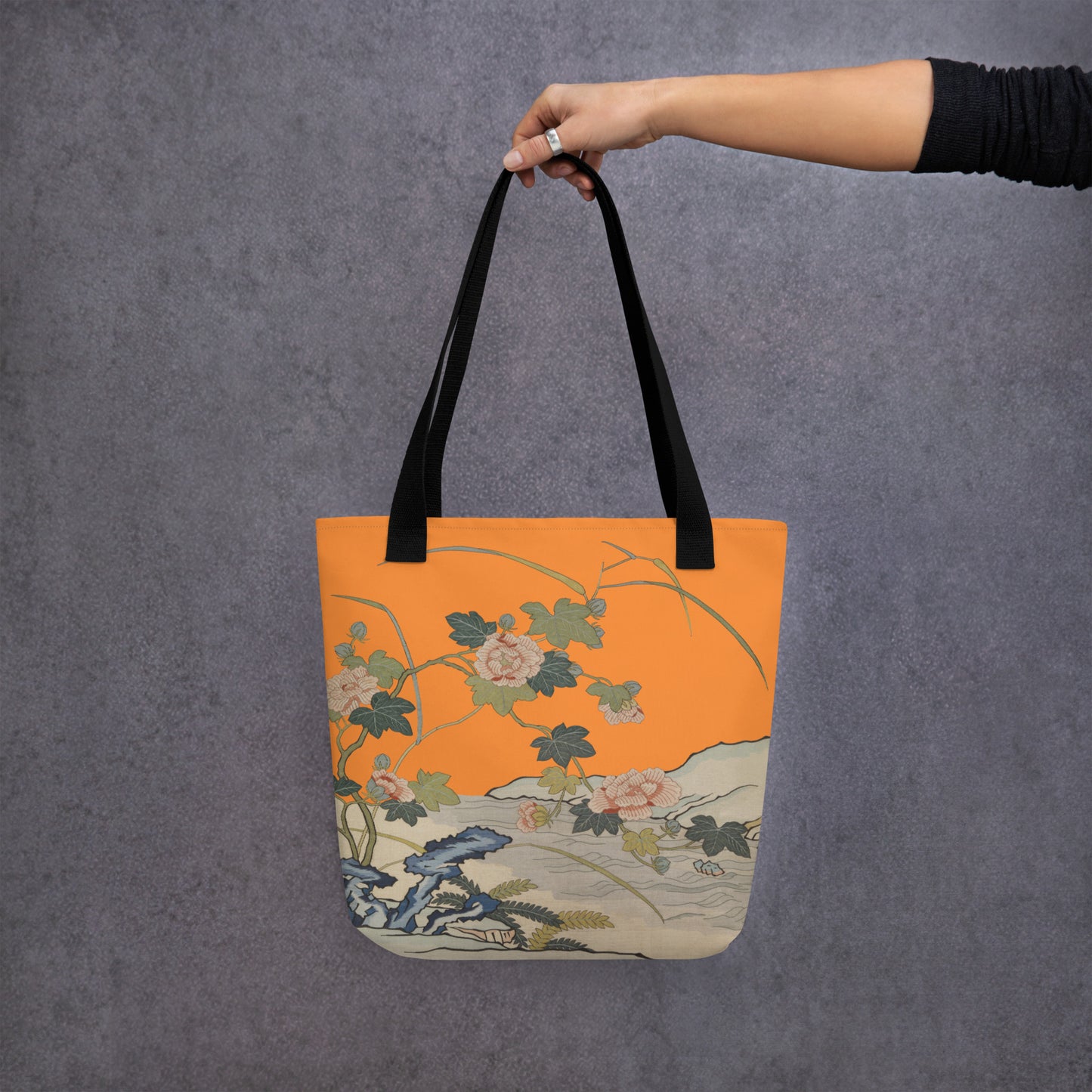 Kesi Flower Album｜Hibiscus by the Water｜Tote bag｜Orange