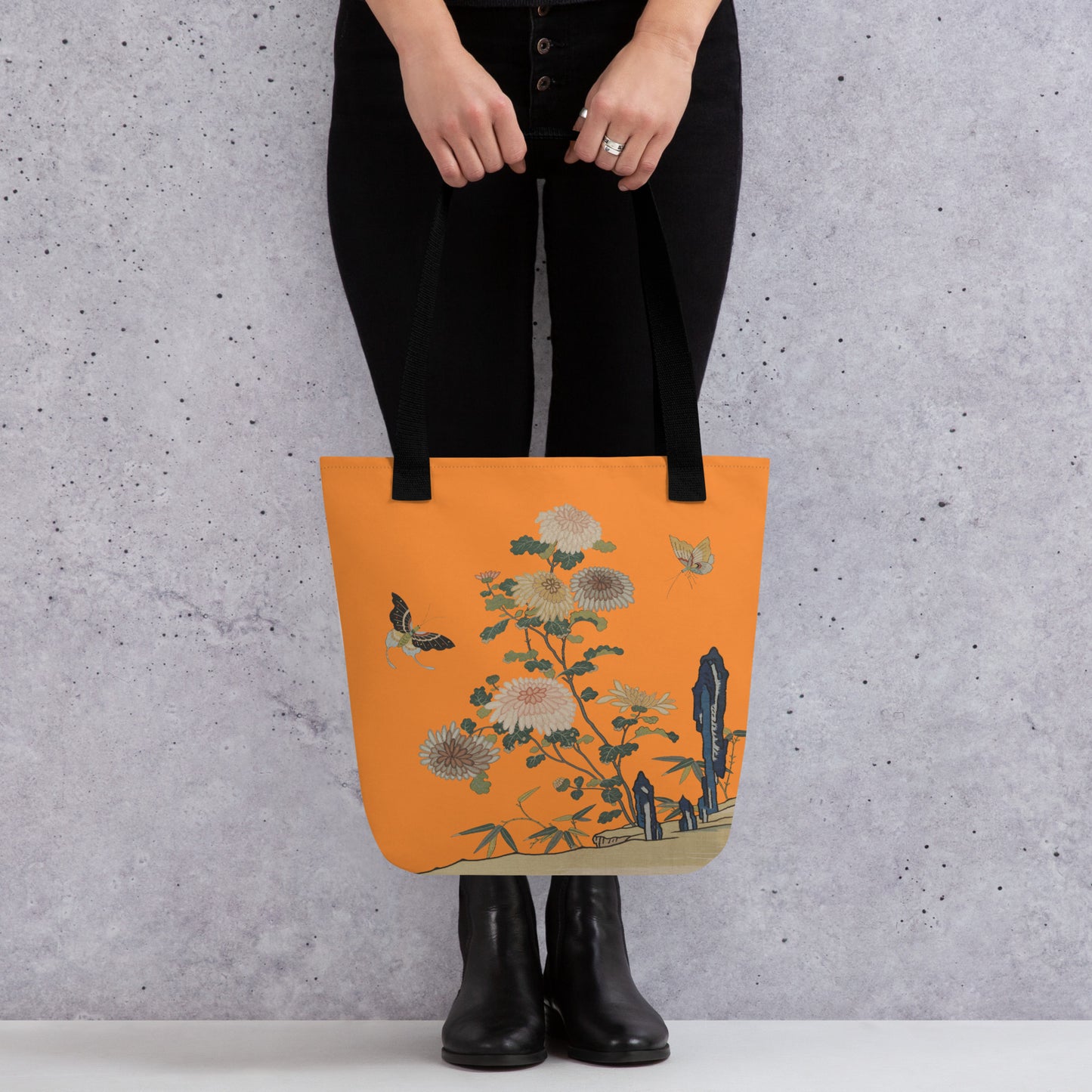 Kesi Flower Album｜Chrysanthemums and Butterflies｜Tote bag｜Orange