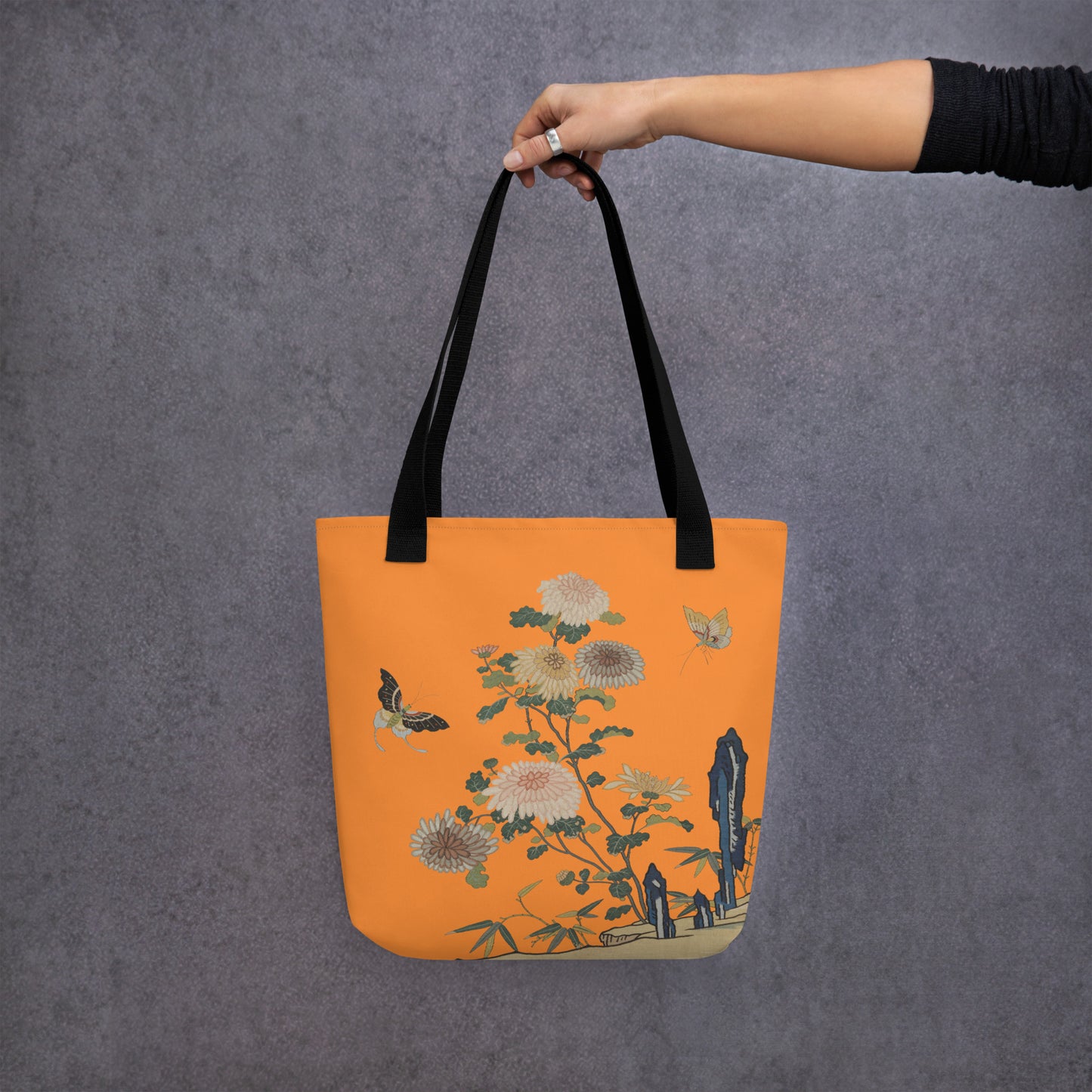 Kesi Flower Album｜Chrysanthemums and Butterflies｜Tote bag｜Orange