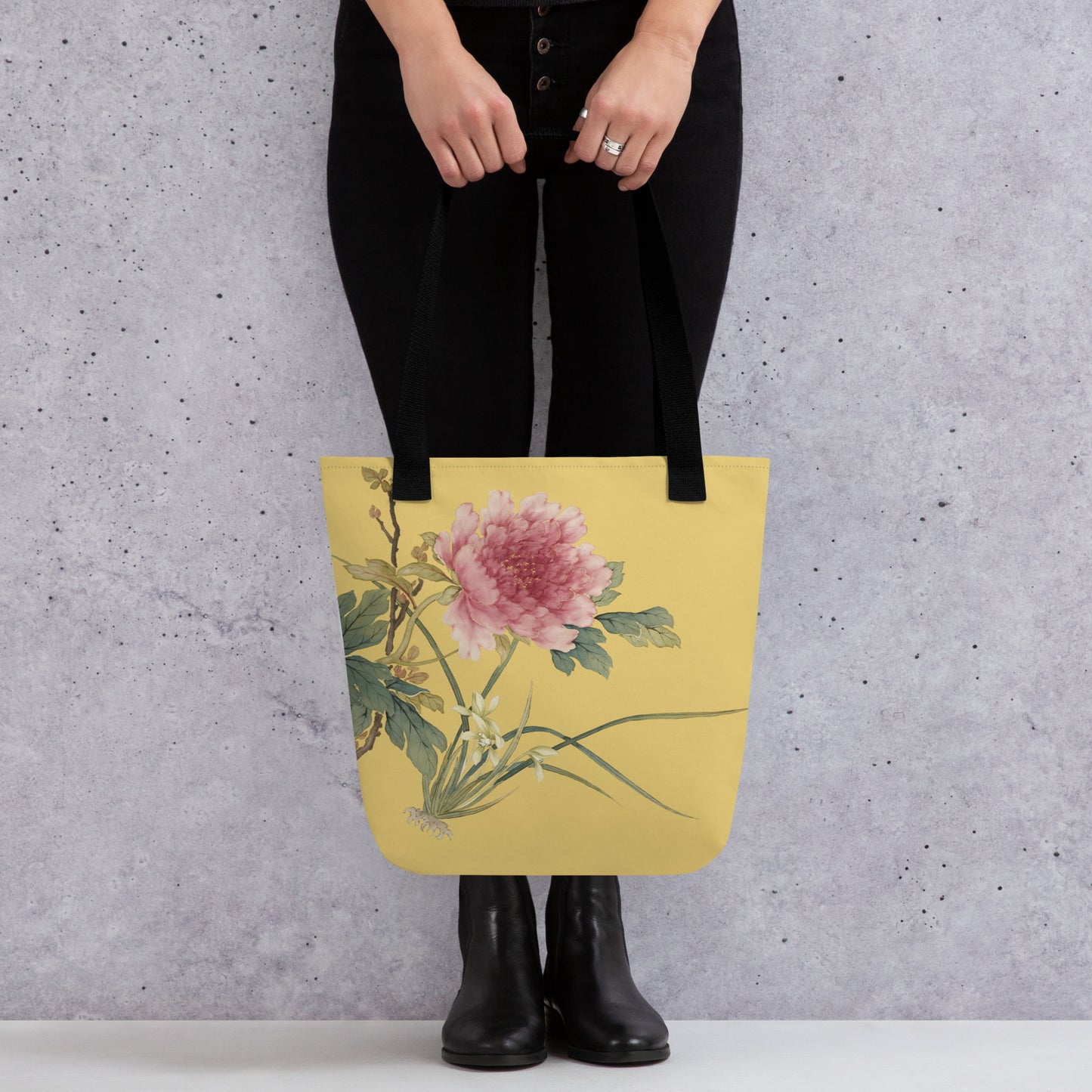 The Spirit of Flowers in Twelve Months｜Orchid and Tree Peony in Bloom｜Tote bag｜Gold